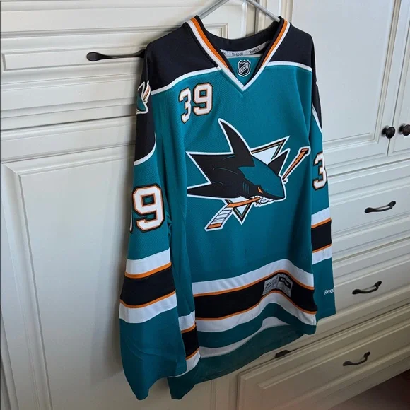 Reebok Teal and Black San Jose Sharks ‘Logan Couture’ Jersey